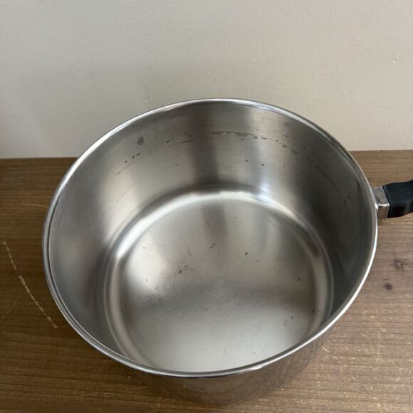 FARBERWARE ALUMINUM CLAD STAINLESS STEEL COOKWARE 3 QT STOCK POT WITH LID - Picture 3 of 6